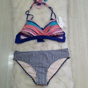 NWT Liz Claiborne 2 piece bathing suit sz 10